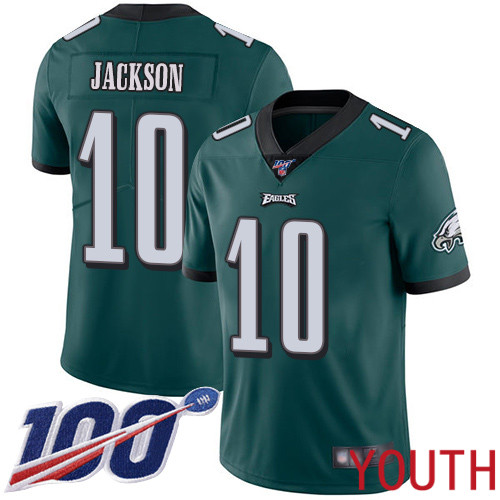 Youth Philadelphia Eagles 10 DeSean Jackson Midnight Green Team Color Vapor Untouchable NFL Jersey1